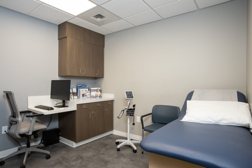 Cardiovascular Experts patient exam room, Camp Hill, PA