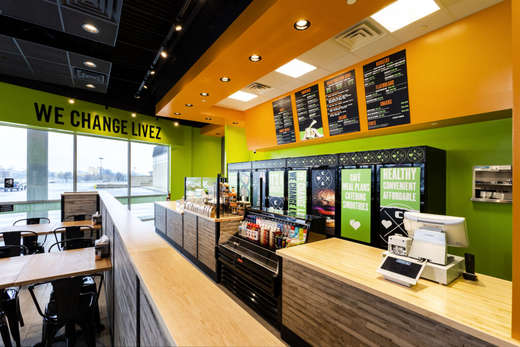 Clean Eatz counter, customer service