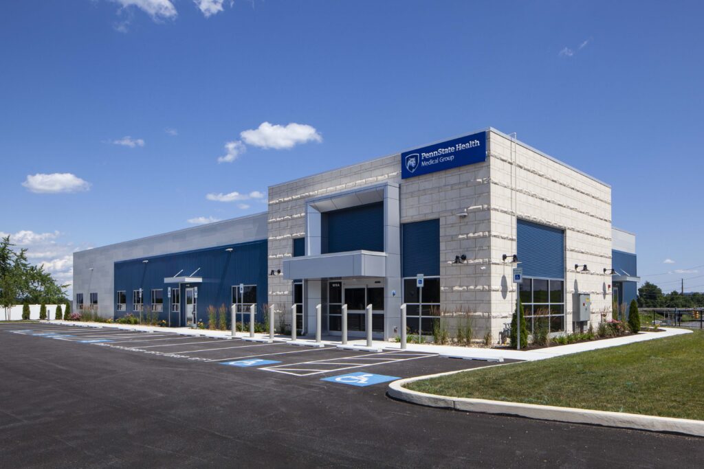 exterior Penn State Health family practice facility in Mechanicsburg, PA