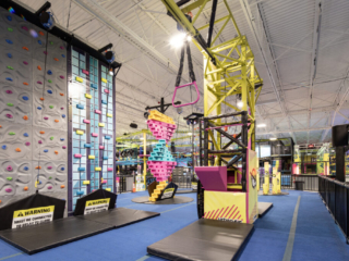 interior, Urban Air, climbing structures